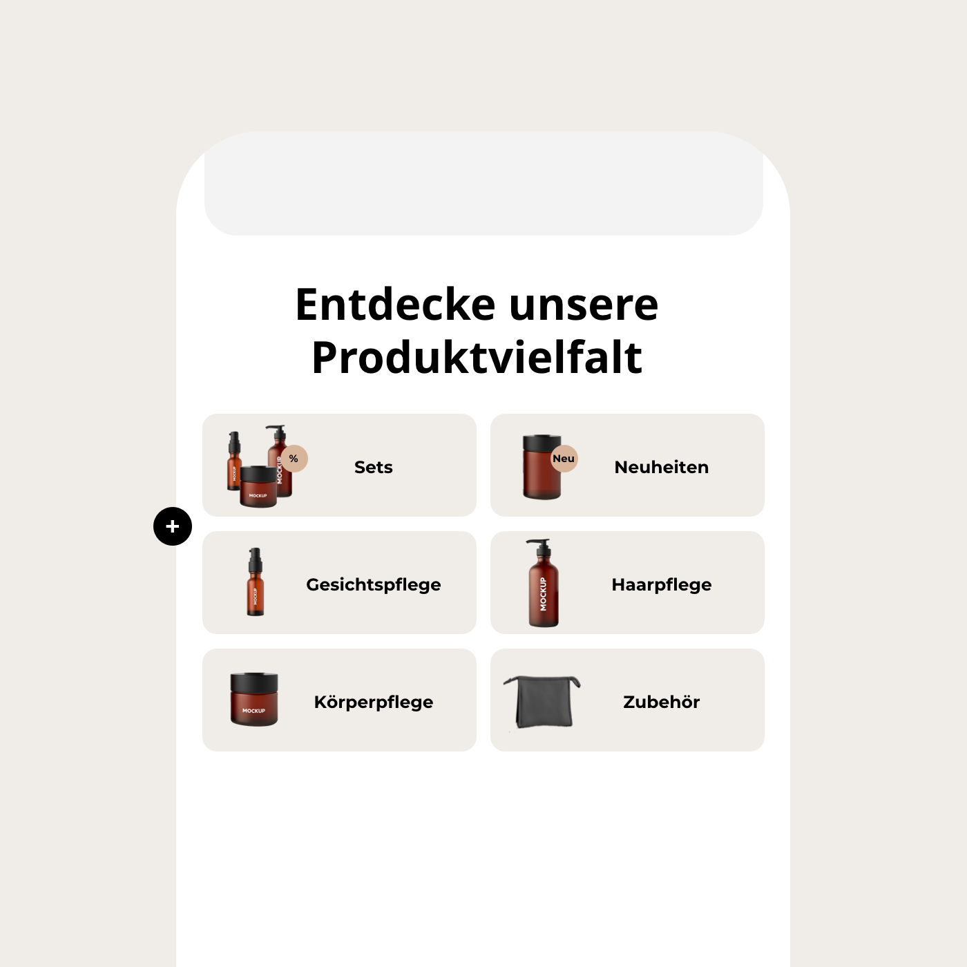 Startseiten Kategorie Grid