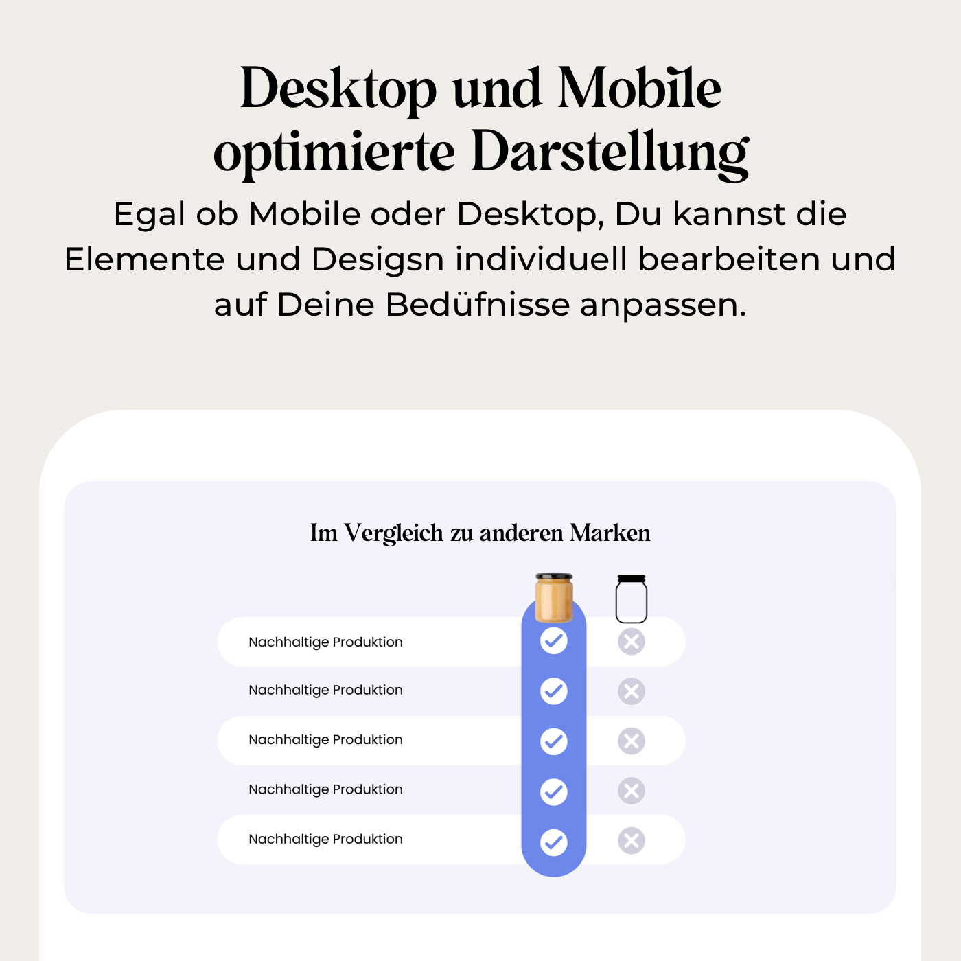 Produktseiten Produktvergleich
