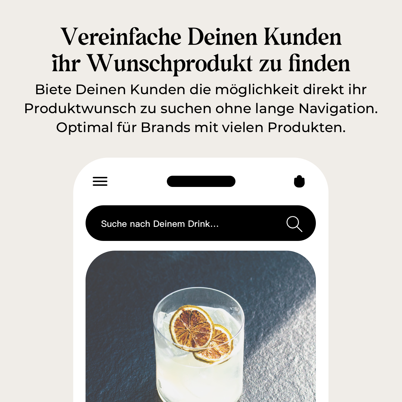 Startseiten Suchleiste