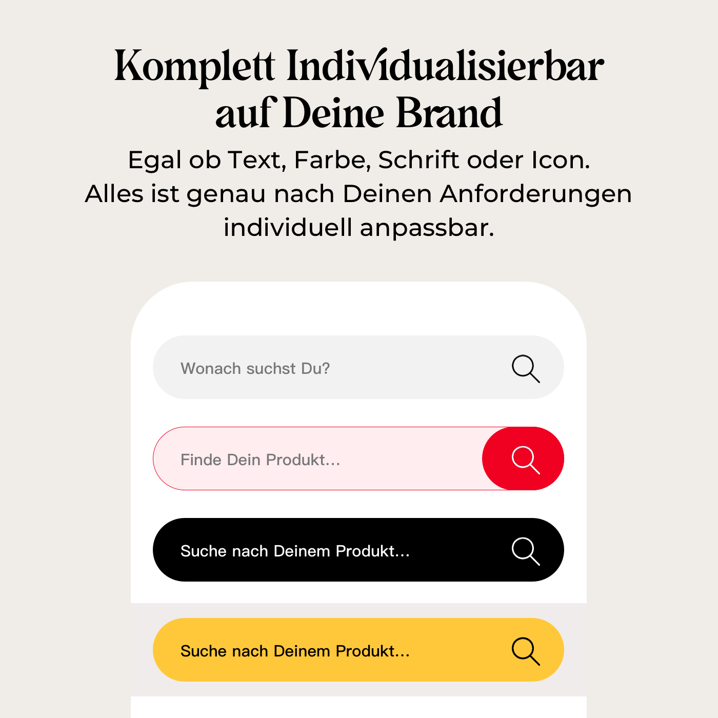 Startseiten Suchleiste