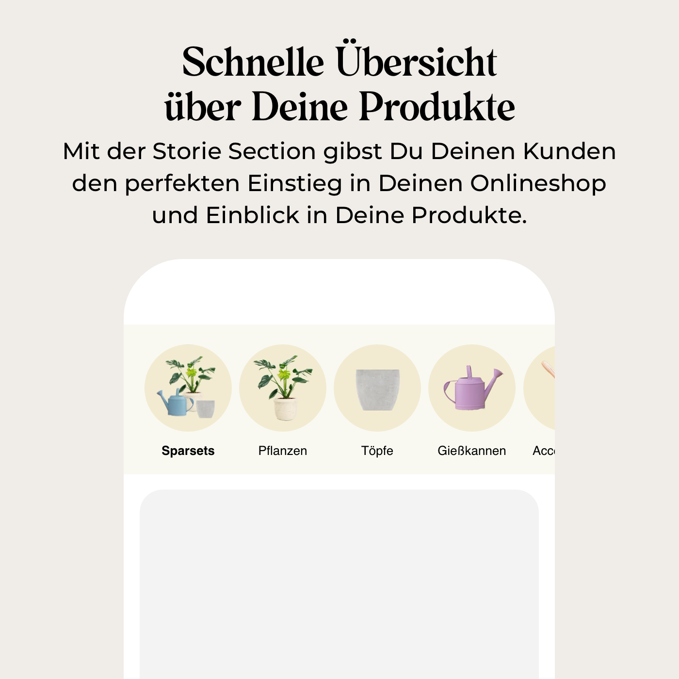 Startseiten Storie-Section