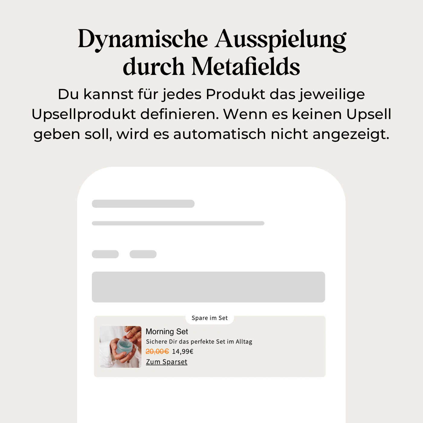 Produktseiten Upsell Box