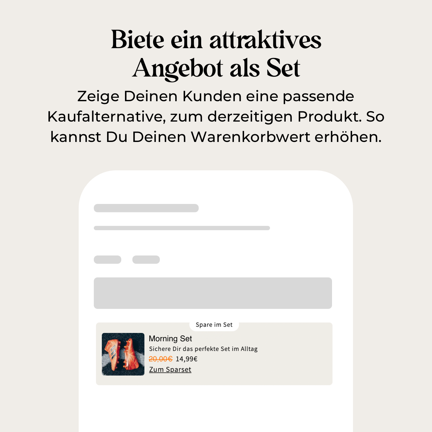 Produktseiten Upsell Box