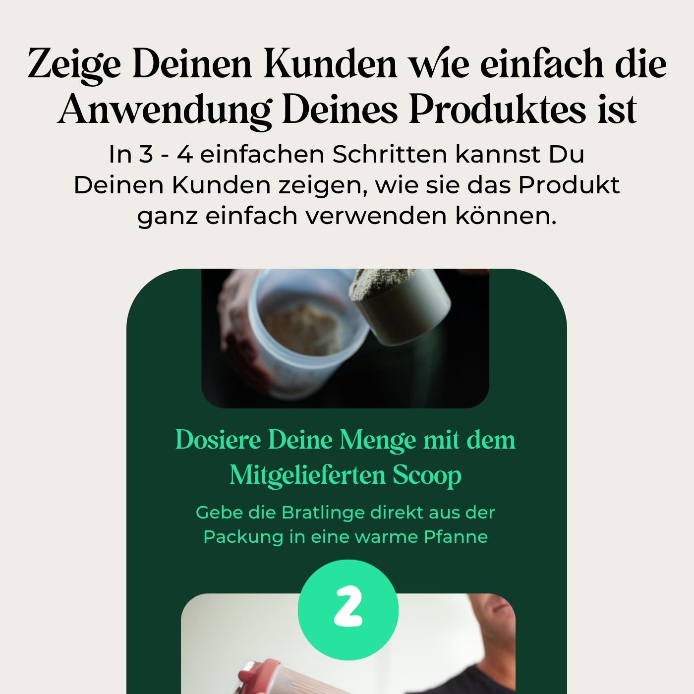 So funktionierts Schritte