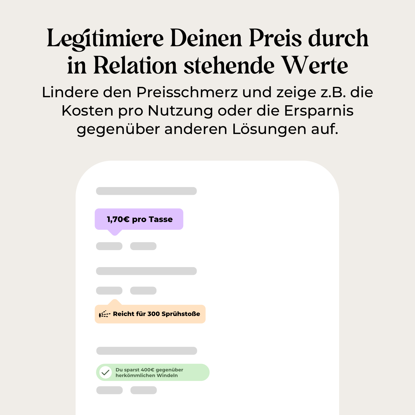 Produktseiten Preis Badges