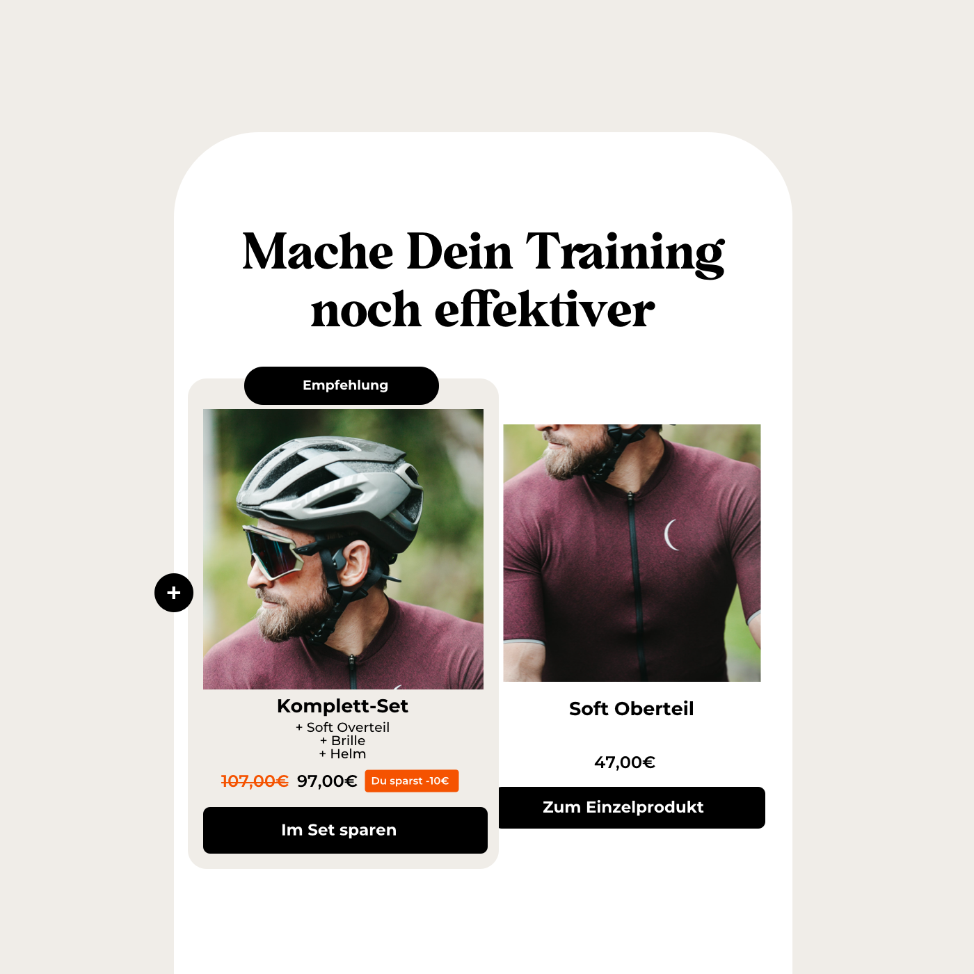 Produktseiten Upsell Section