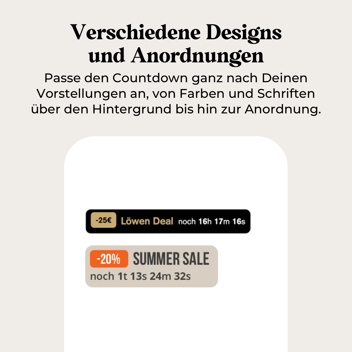 Produktseiten Deal Countdown