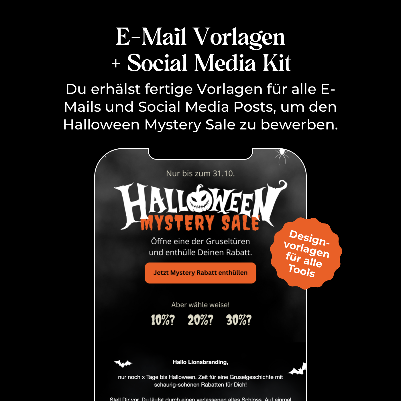 Halloween Mystery Sale Kampagne
