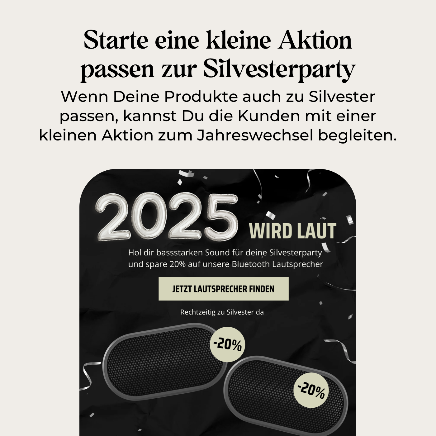 Silvester & Neujahr E-Mail Kampagne