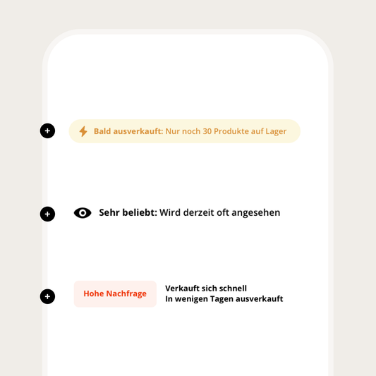 Produktseiten Fomo Badges