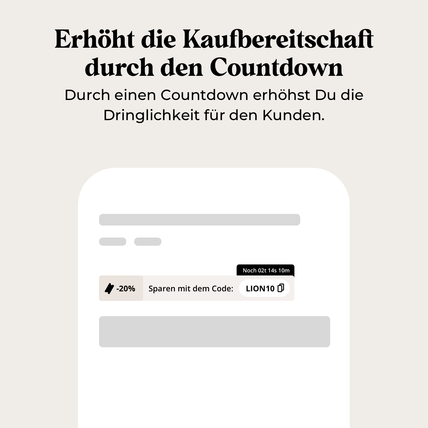Produktseiten kopierbarer Rabattcode